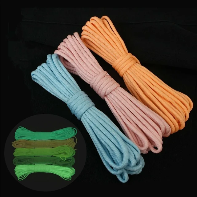 1 PCS 9 Strand 550 Luminous Glow in the Dark Paracord Parachute Cord 100FT  5 Colors - AliExpress