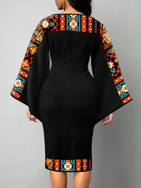 Amarachi Lantern Sleeve Print Dress - Image 5
