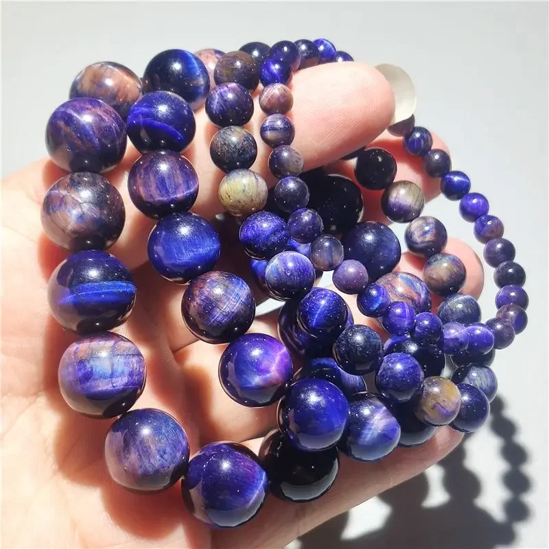 

Fantasy Cat's Eye Star Empty Ball Peter Purple Tiger Eye Stone Bracelet Men's And Women's Personality HandString Birthday Gift