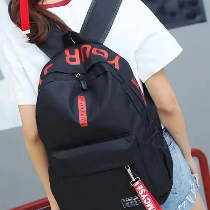 Fashionable Trendy Backpack for Men Women Junior High School Students Large Capacity Korean Style