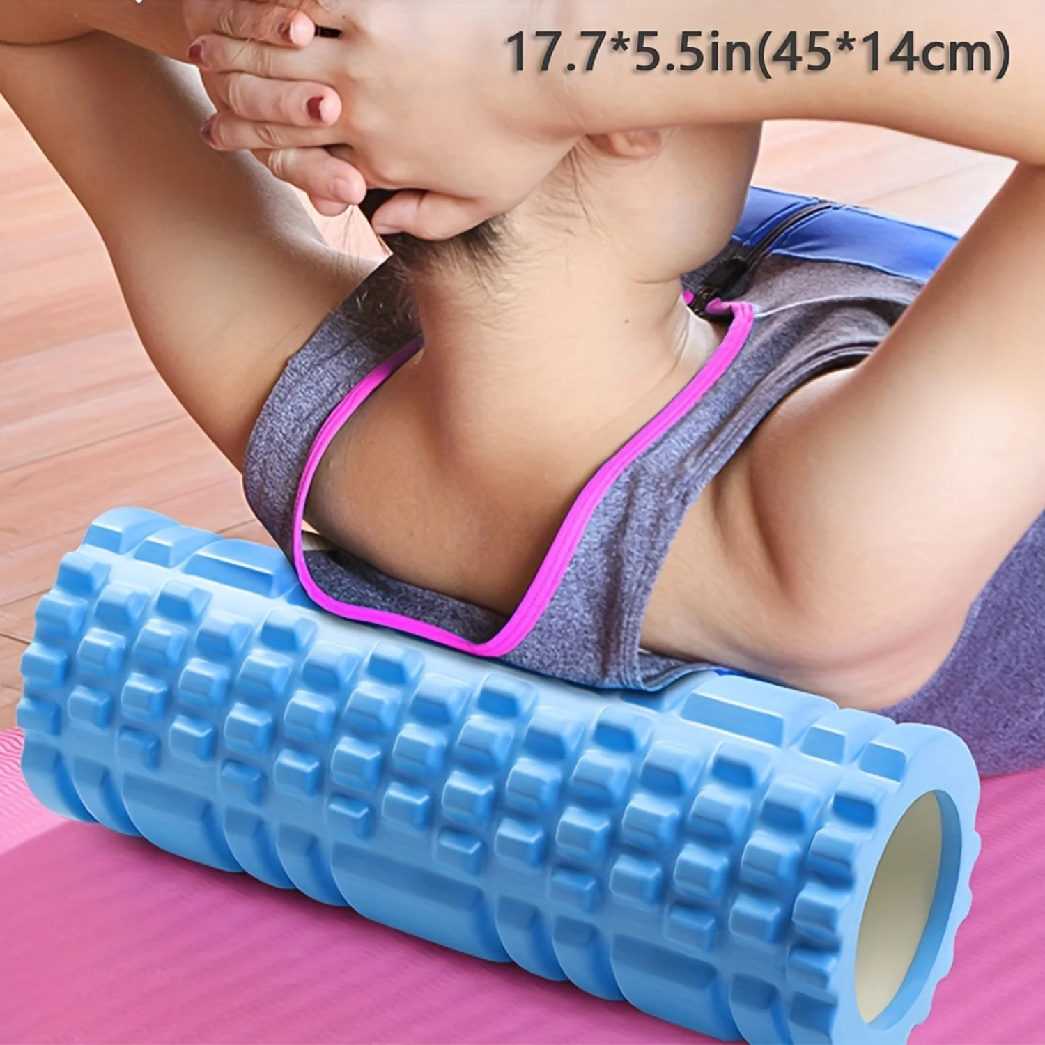 Yoga Massage Roller Fitness Column for Pilates Calf Exercise Body Shaping Yoga Fitness Equipment 17.72*5.51in 830g