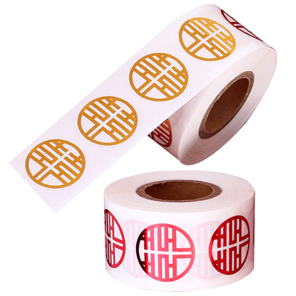 

Self-adhesive Double Happiness Stickers Chinese Xi Traditional Wedding Accessories Supply Retro Decorative Labels