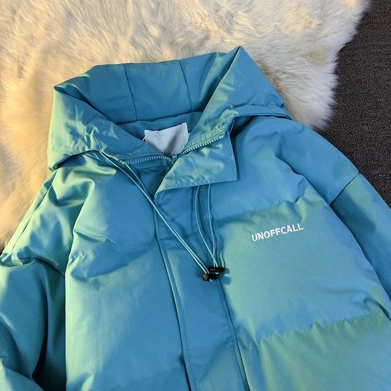 2022 New Women Winter Down Jacket Fashion Long Sleeve Cotton-Padded Tops Coat Solid Loose Casual Outdoor Snow Parka Lady Outwear