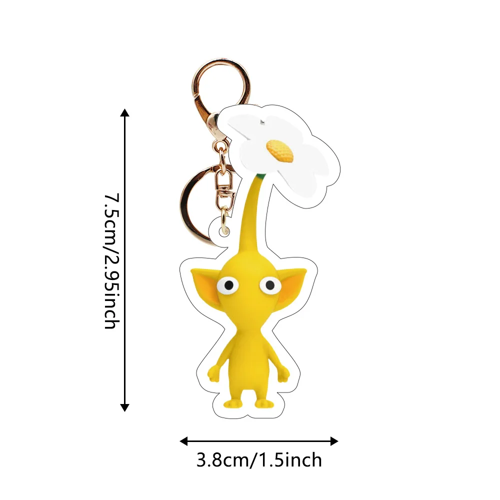 귀여운 게임 애니메이션 PIKMIN 그림 캡틴 Olimar PIKMIN 액션 피규어 PVC 열쇠 고리 컬렉션 모델 인형 장난감 어린이 선물 용품