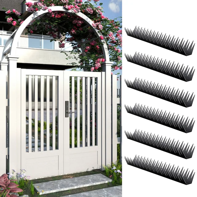 Outdoor Security Metal Fence Spikes Weather-resistant Heavy-duty Design High-grade Metal Pre-drilled Holes Robust Build 2