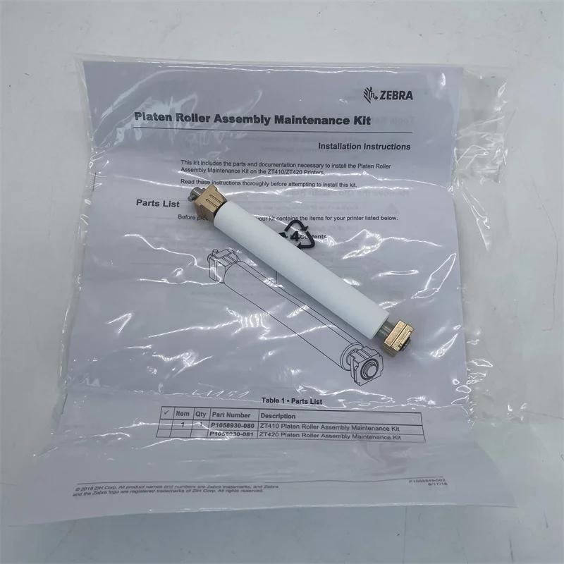 Original Novo Rolo de Plataforma para Zebra Zt410 Zt411 P1058930080 - Imagem 3