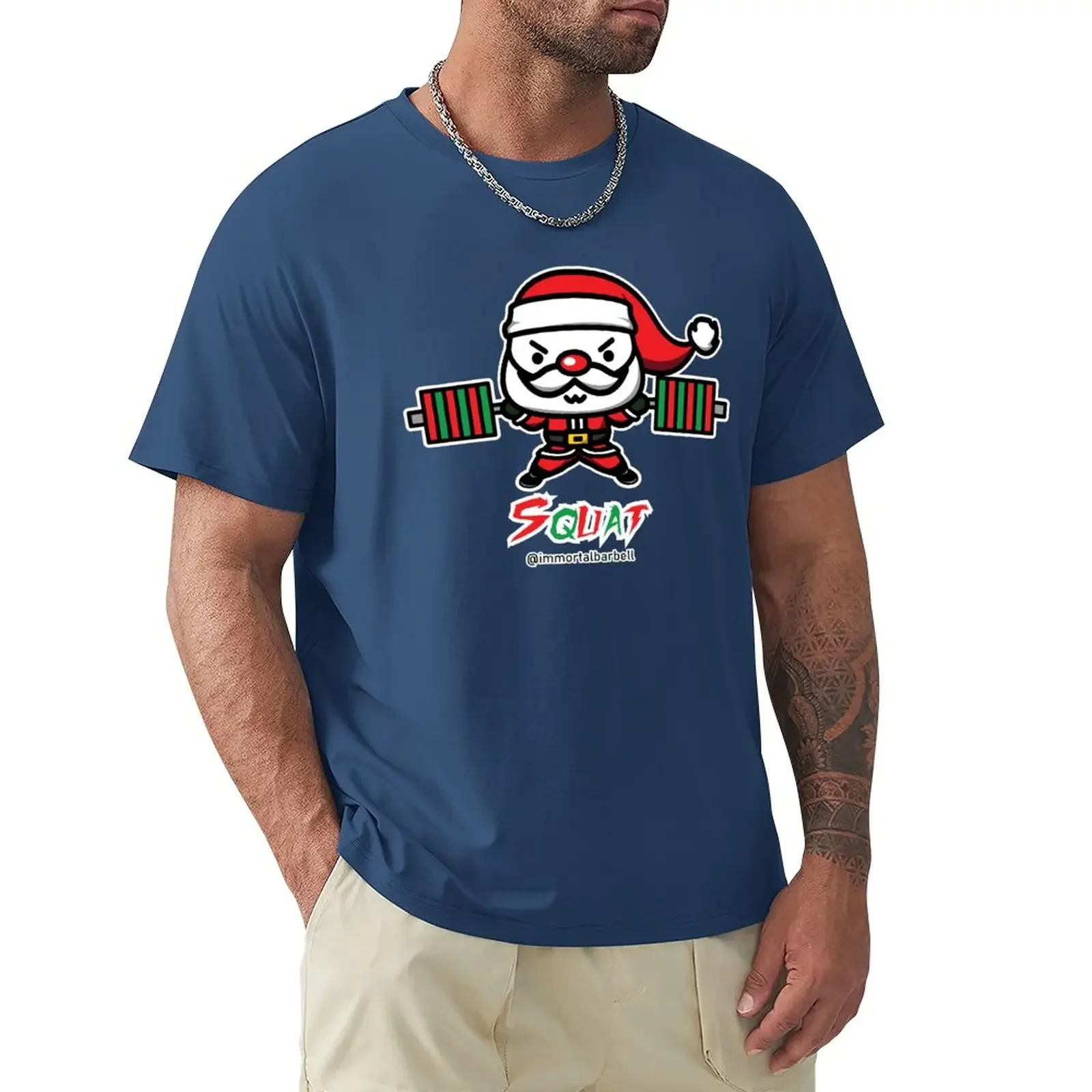 Christmas SQUAT T-Shirt cute tops quick-drying Blouse sweat shirts, men