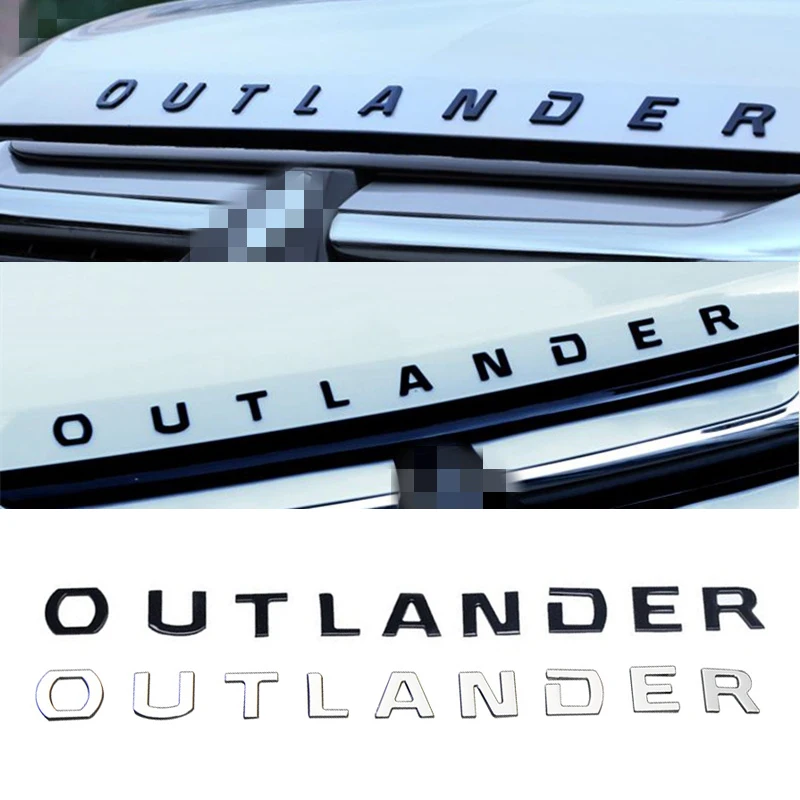 Car 3D Nameplate Decal Engine Cover Sticker for Mitsubishi OUTLANDER