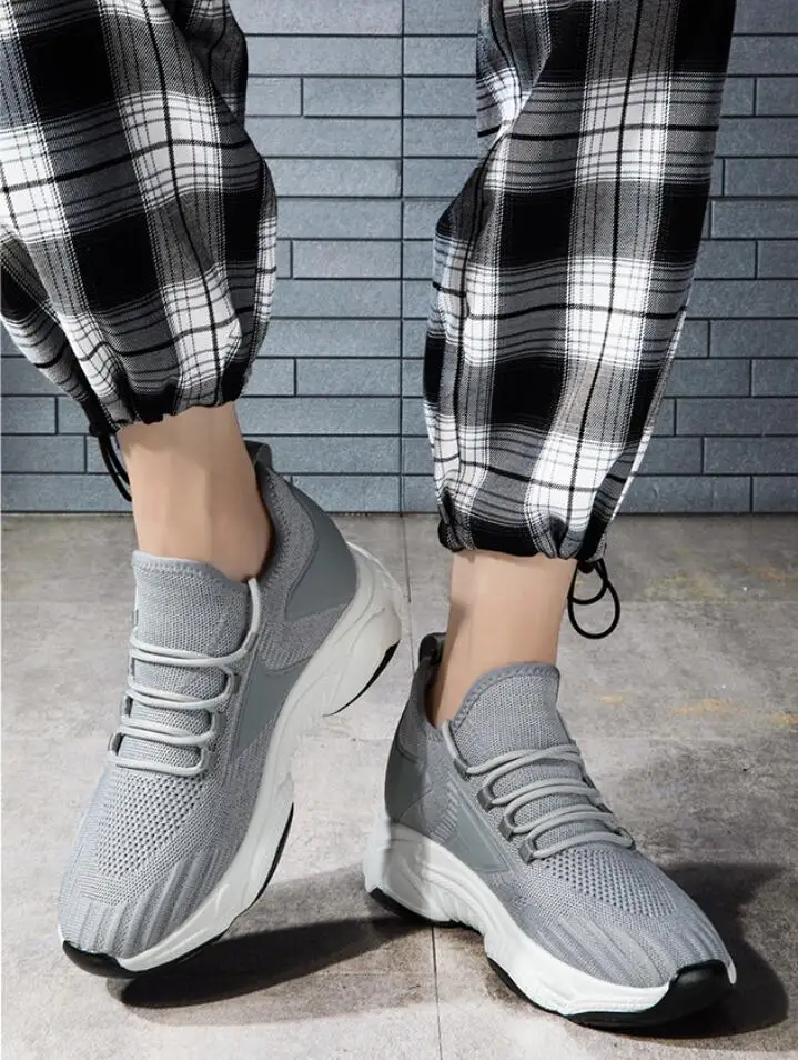 Herren Mesh Sneaker Mit Höhenvergrößerung Für Mehr Körpergröße_voghion.com