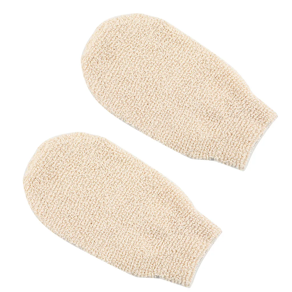

Natural Bamboo Fiber Exfoliating Hemp Glove Mitt Mitten Bath Sponge Scrubber Remove Dead Skin Deep Clean & Invigorate Your Skin