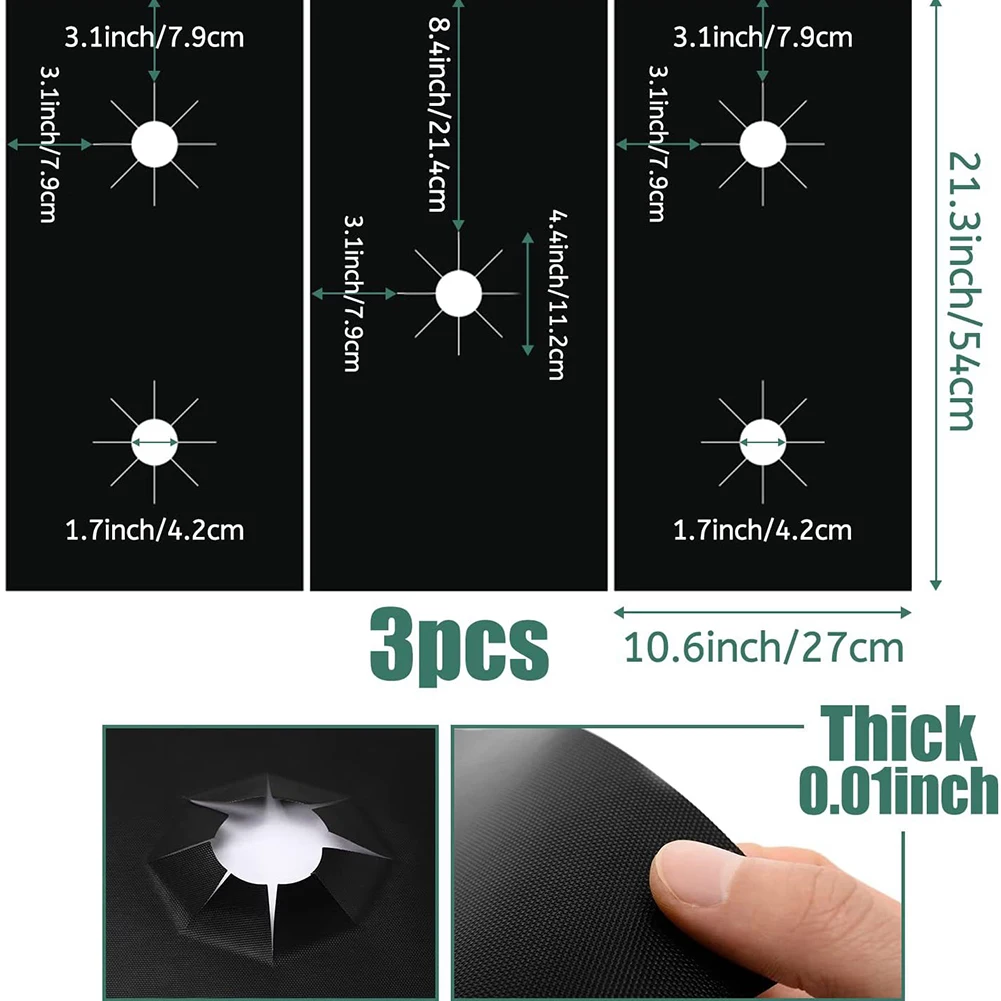 5-Hole Gas Stove Pad Protective Cover Anti-dirty Non-stick Reusable Stovetop Scratch Protector Pads Kitchen Parts