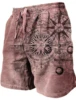 Men's Beach Pants Compass 3D Printed Shorts Men's Summer Breathable Shorts Fitness Street Shorts Men's Ropa Hombre 3