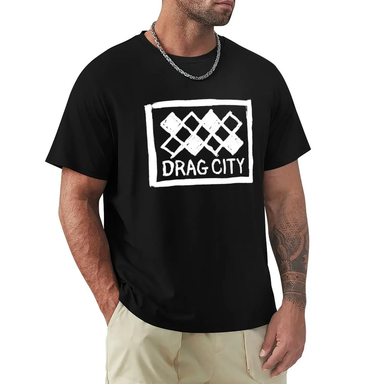 

Drag City Records T-Shirt vintage boys whites animal prinfor boys T-shirts for men cotton