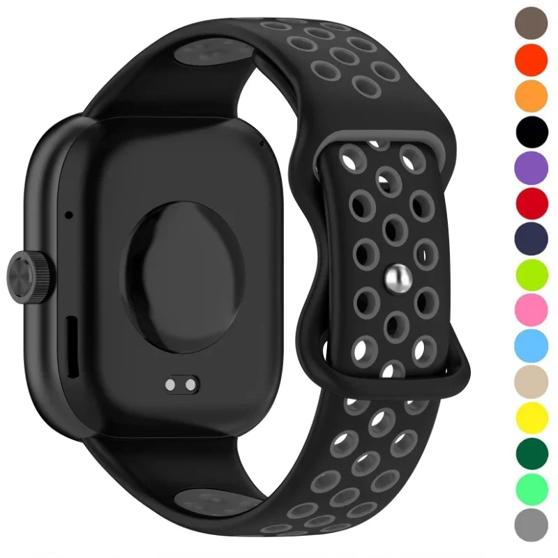Correa de silicona oficial para Redmi Watch 4, 5, 6, accesorios de repuesto, pulsera transpirable, correa Xiaomi Band 8 9 Pro