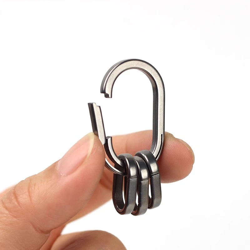 Titanium Alloy Quickdraw Keychain - Lightweight EDC Carabiner
