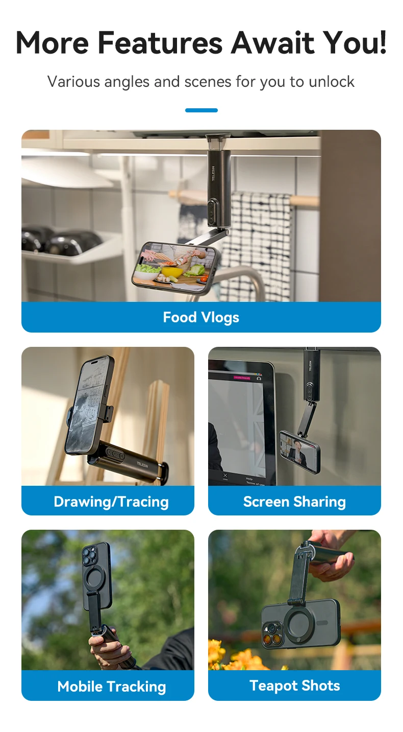 3 in 1 Selfie stick Phone Holder Wireless Remote Control Travel Clamp Magnetic 3