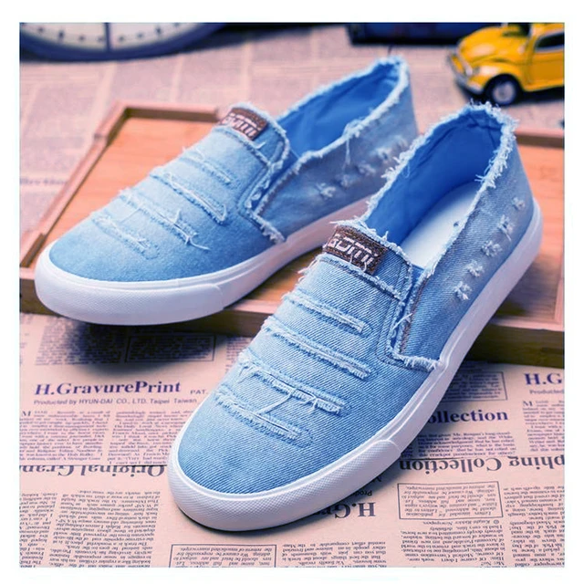 Spring Summer Canvas Shoes Men Fashion Denim Shoes Slip-on Mens Shoes Sale Ins Cool Male Loafers AliExpress