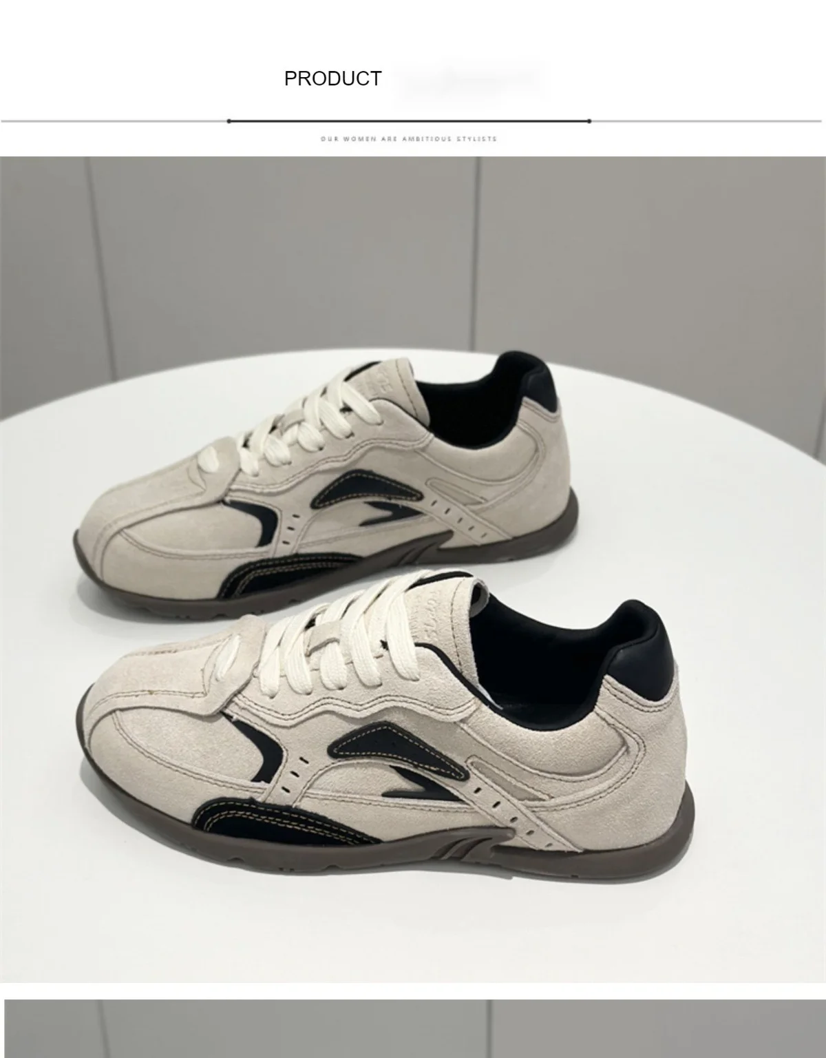 Shougu Forrest Gump Femmes 2024 Automne Nouveau Cuir Polyvalent Respirant Formation Plate Simple Chaussures À La Mode_voghion.com