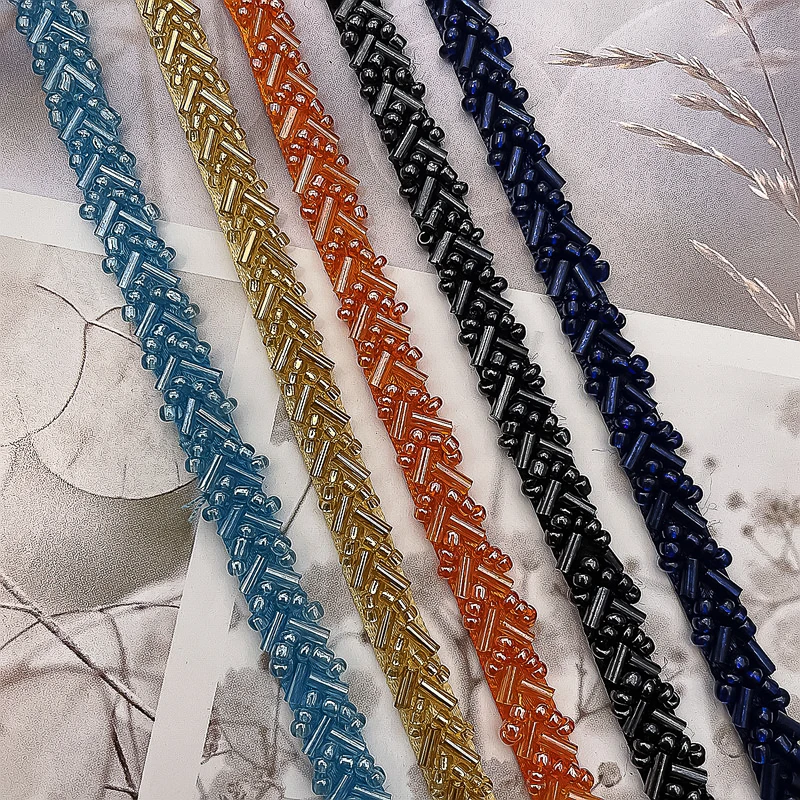 Netting Bead Single-Line Lace Trim Handicraft Accessories For Wedding Dress Clothing Decoration Diy Accessories For Sewing