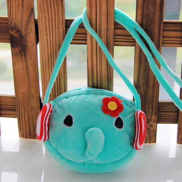 Lovely Children Coin Purse Cartoon Plush Messenger Bags Cute Animal Panda Cat Rabbit Fluffy Baby Kid Kindergarten Cross-Body Bag 4