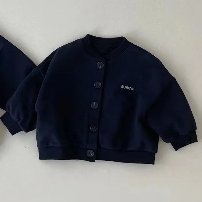 Autumn New Baby Long Sleeve Casual Coat Infant Cute Letter Print Cardigan Jacket Cotton Newborn Toddler Boy Girl Clothes