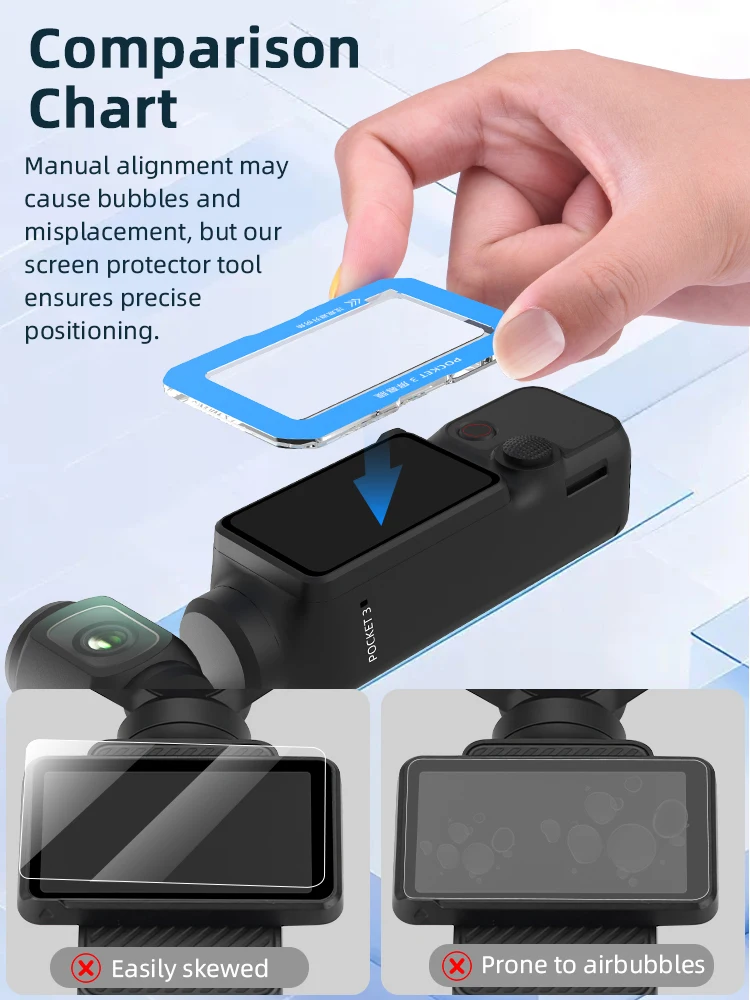 Easy installation Tempered Glass Screen Protector for DJI Osmo Pocket 3 Anti-Scratch 9H Hardness Protective Film Accessories 3