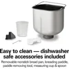 29890 Premium Dough & Bread Maker Machine with Auto Fruit and Nut Dispenser, 2 lb. Loaf Capacity, 6