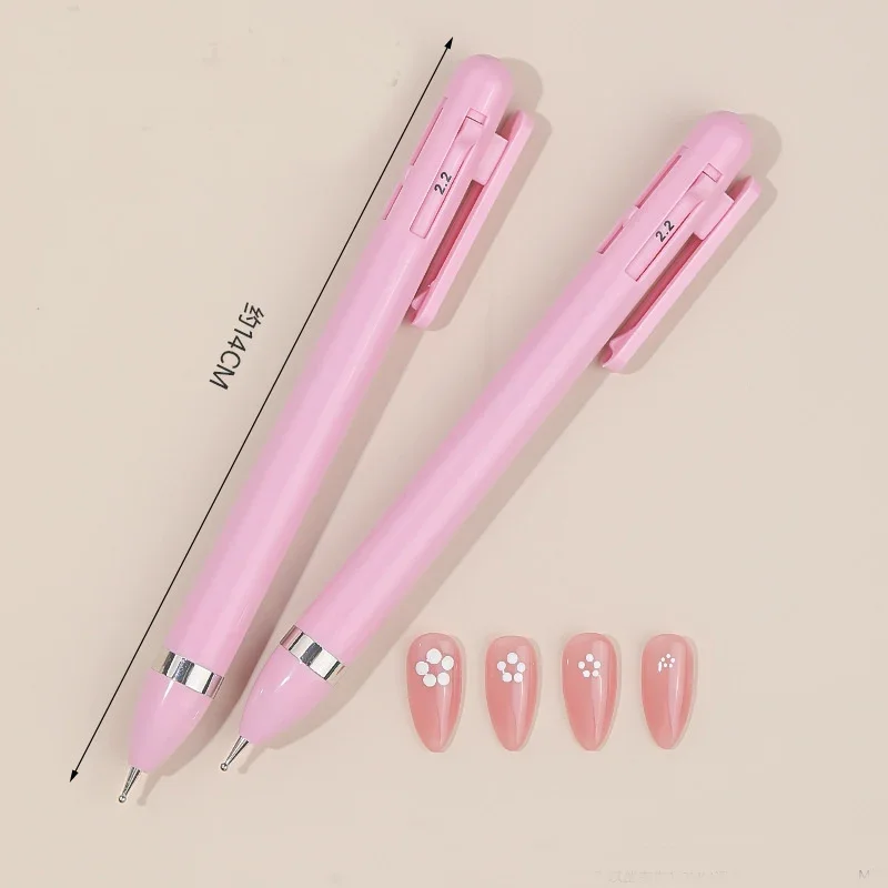4 in 1 Nail Dotting Pen Creative DIY Nail Art Dotting Painting Tools Rotatable Ballpoint Dotting Tools Nail Point Drill Pen 2