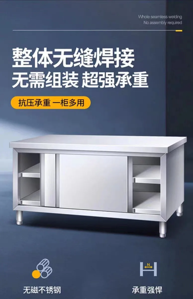 Banco da lavoro in acciaio inossidabile, console speciale per cucina domestica, console di carico, console, armadietto, armadietto per tagliare verdure - immagine 4