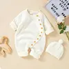 Embroidery Baby Romper Set Personalized Name Coming Home Outfit Newborn Infant Bodysuit Babyshower Gifts Custom Baby Jumpsuit 4