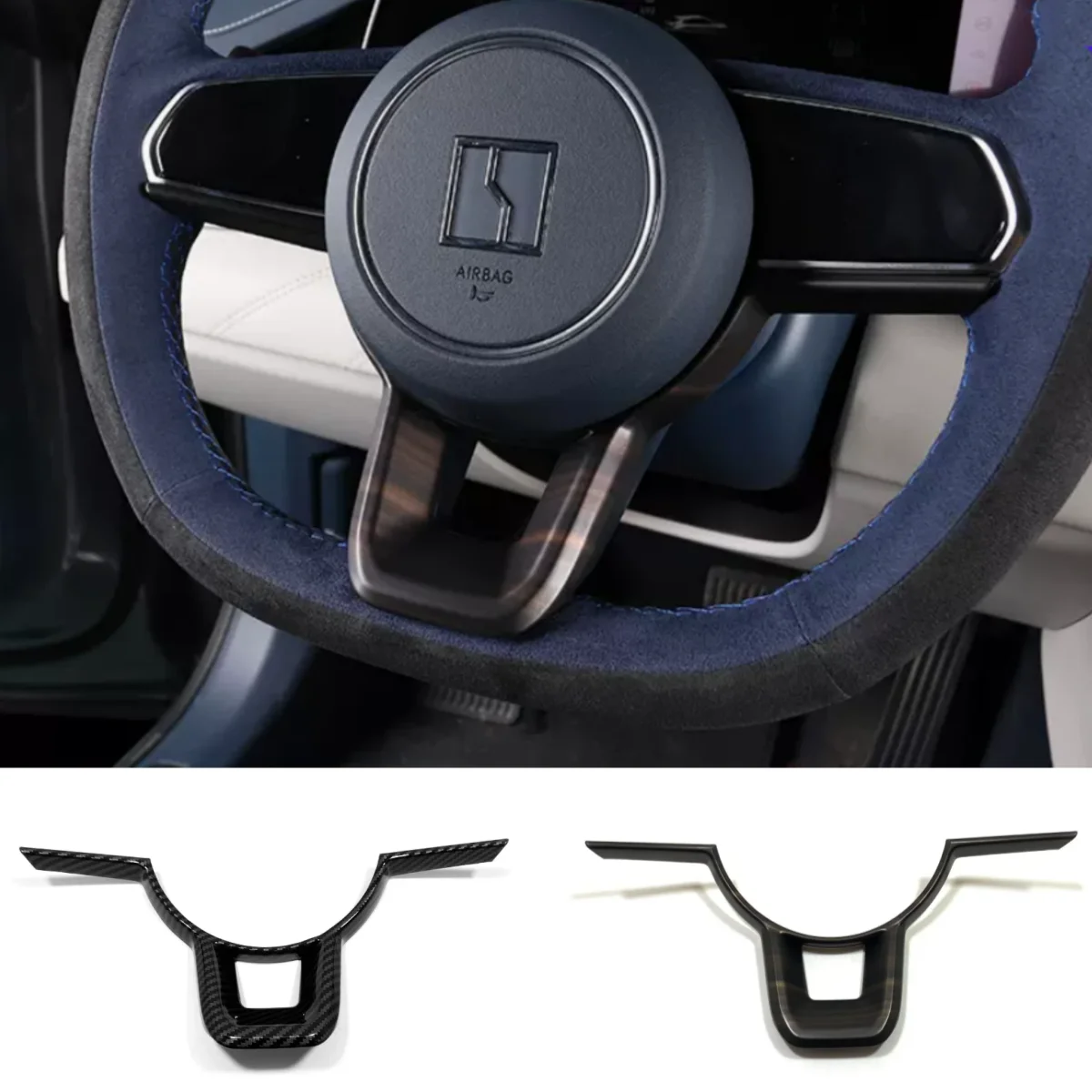 

Аксессуары для интерьера автомобиля для Geely Zeekr 001 2021-2023, декоративная крышка для рулевого колеса, отделка, Стайлинг автомобиля, Стайлинг интерьера