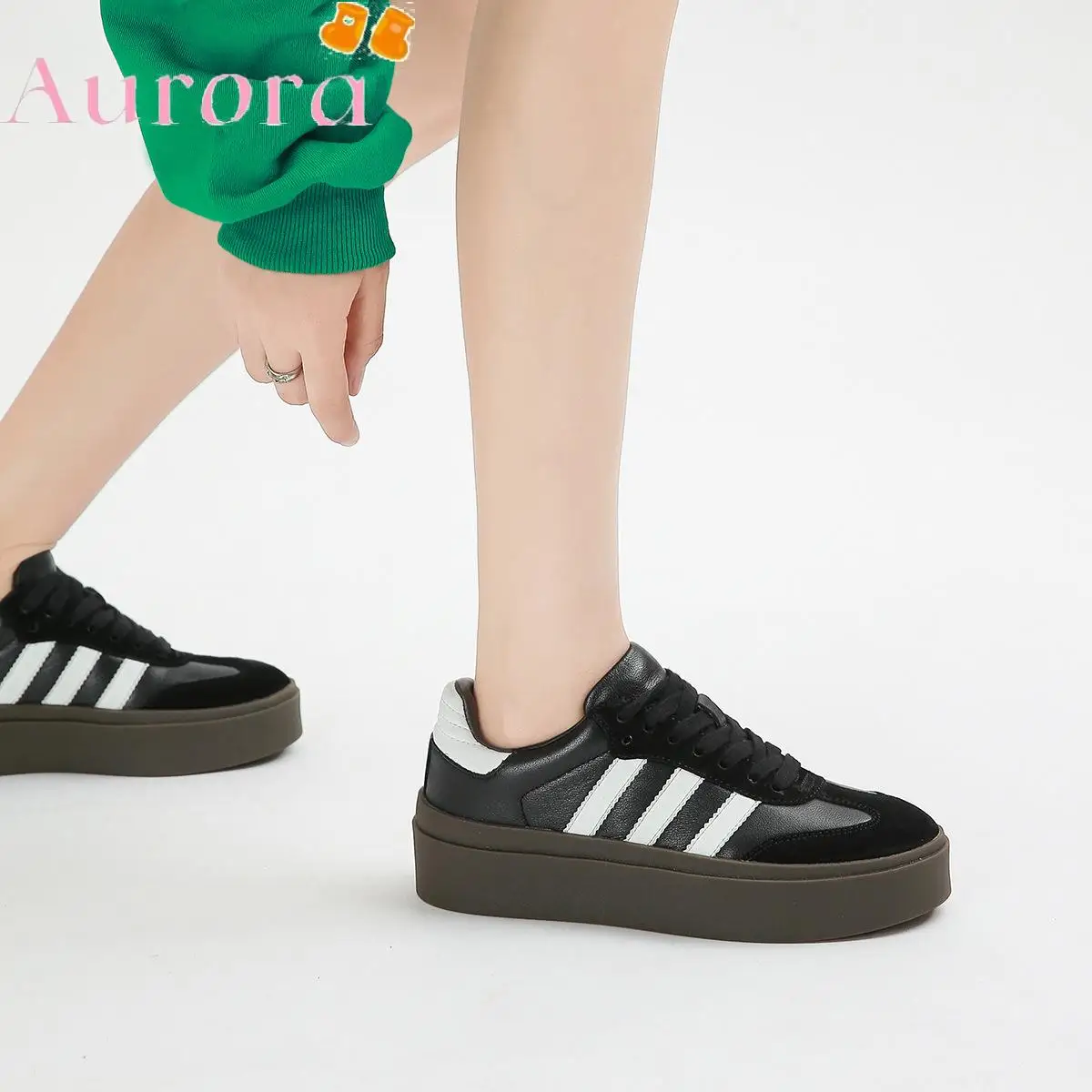 

Dexun Shoes Women's Retro Thick-Soled Forrest Shoes Casual Sports Skateboard Shoes Versatile Breathable Versatile Sports Shoes