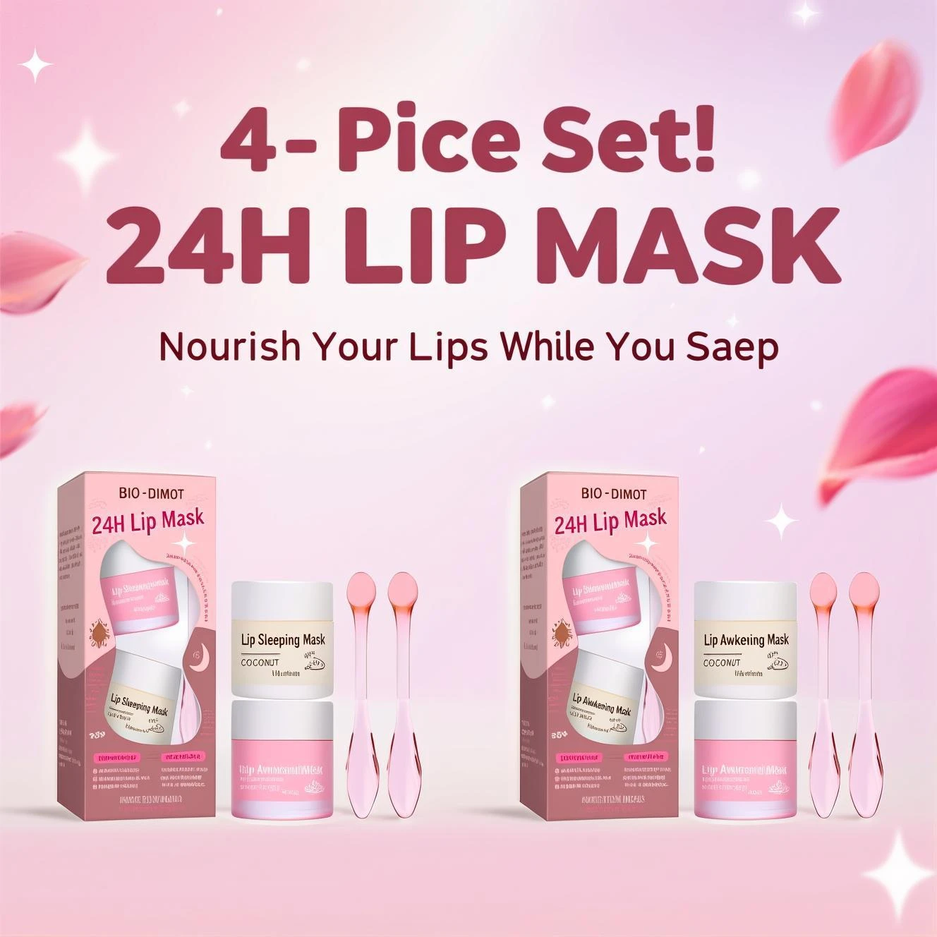 Collagen Nourishing Lip Mask Lip Care Moisture Essence Firming Moisturizing Labial Gel Patch Lips Pad Patches Lip Gloss Mask 4PC