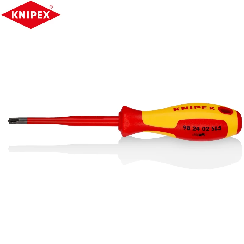 KNIPEX 98 24 02 SLS PlusMinus Screwdriver Handle Design Prevents