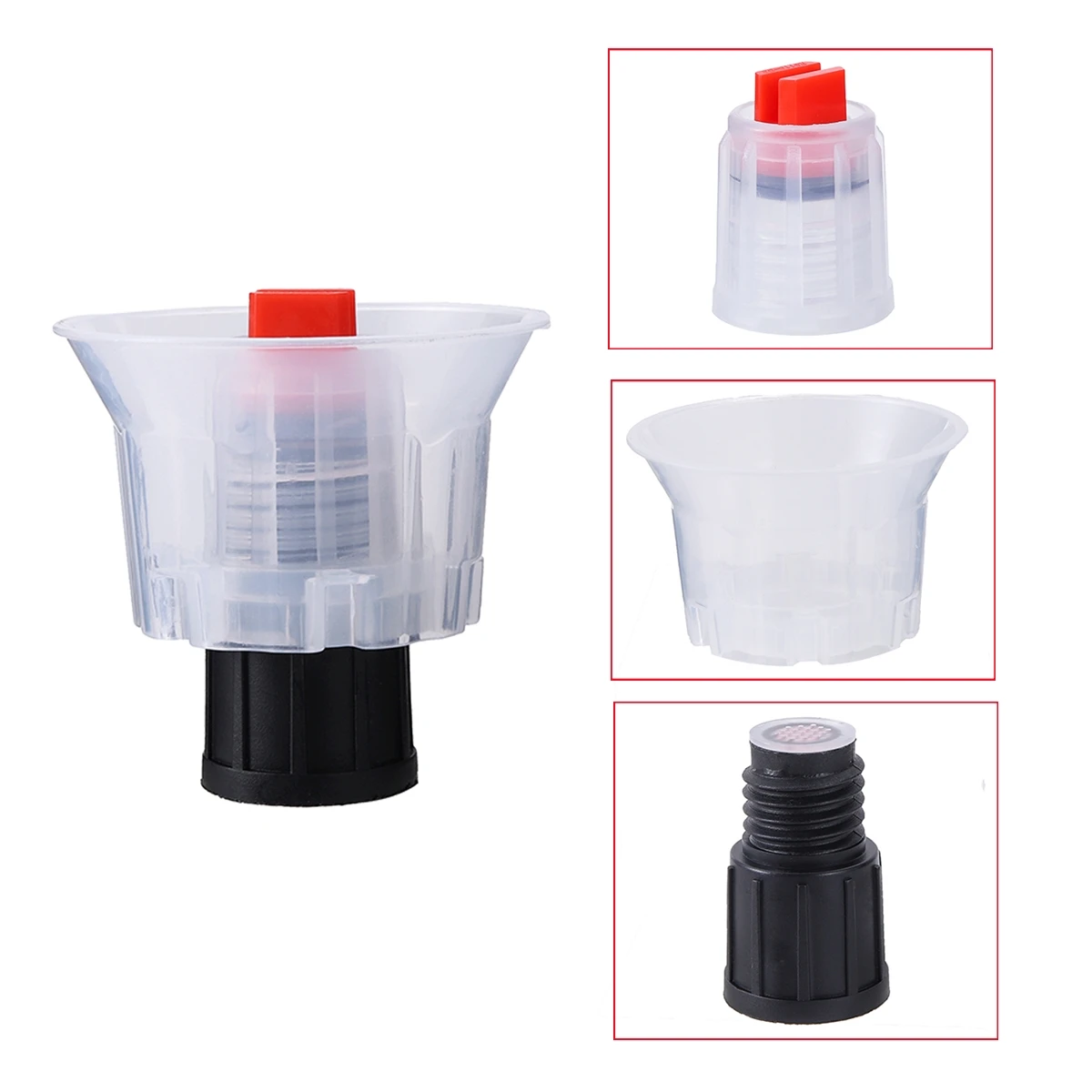 Windshield Fan-shaped Foam Nozzle Bubble Spray Bottle Car Wash Water Gun Spraying Head 16mm Female Thread Connection 1/5/10Pcs