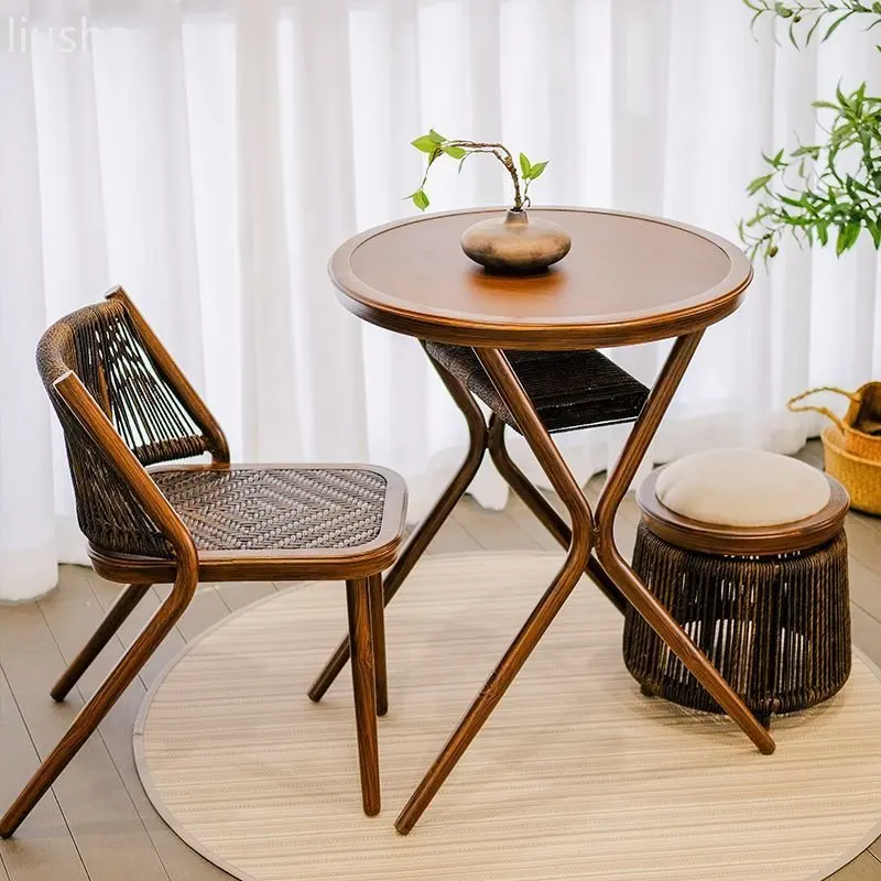 

Balcony small table chairsrattan chairstea tablesmall balconysmall barsmall table and chair combination storage rattan chairs