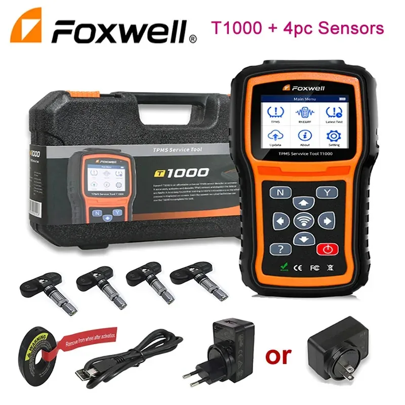 Foxwellt1000tpmssensorprogrammingtireTPMSensorDecoderCheckRF