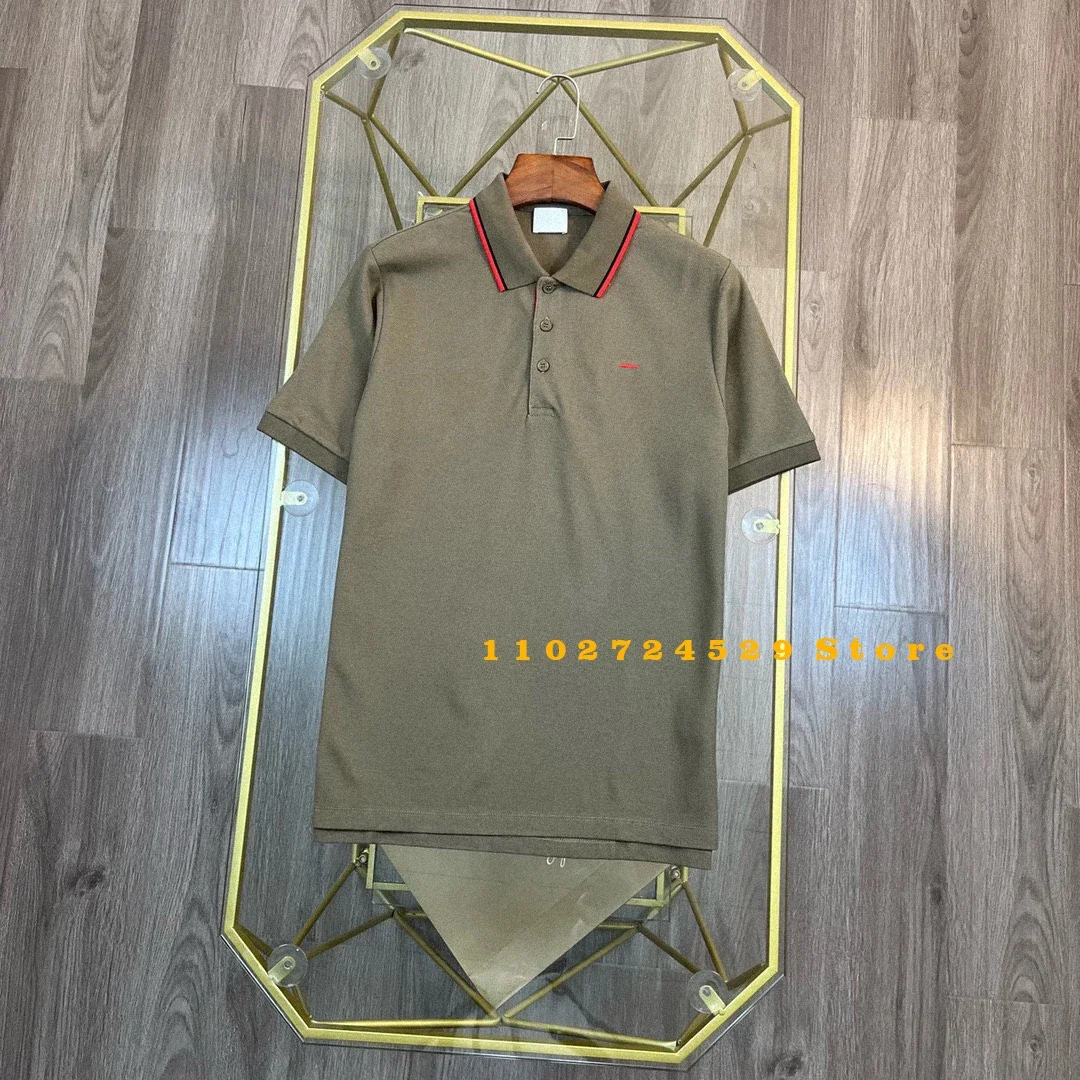 

2023 summer new men's high-quality cotton short-sleeved polo shirt 100% cotton casual embroidered polo shirt