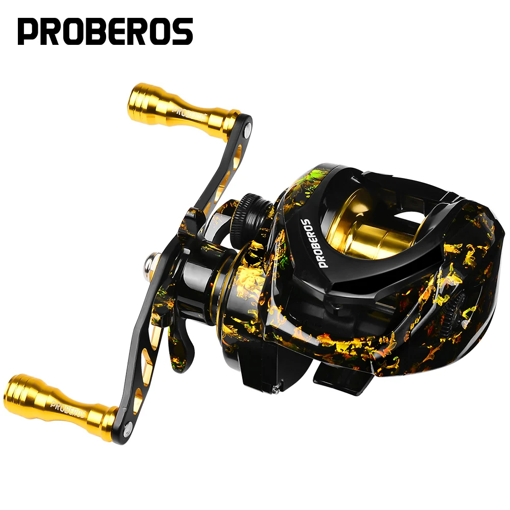 

PROBEROS Baitcast Reel 7.2:1 Gear Ratio Fishing Reel Metal Spool 8kg Max Drag Bait Casting Wheel Magnetic Brake System Pesca