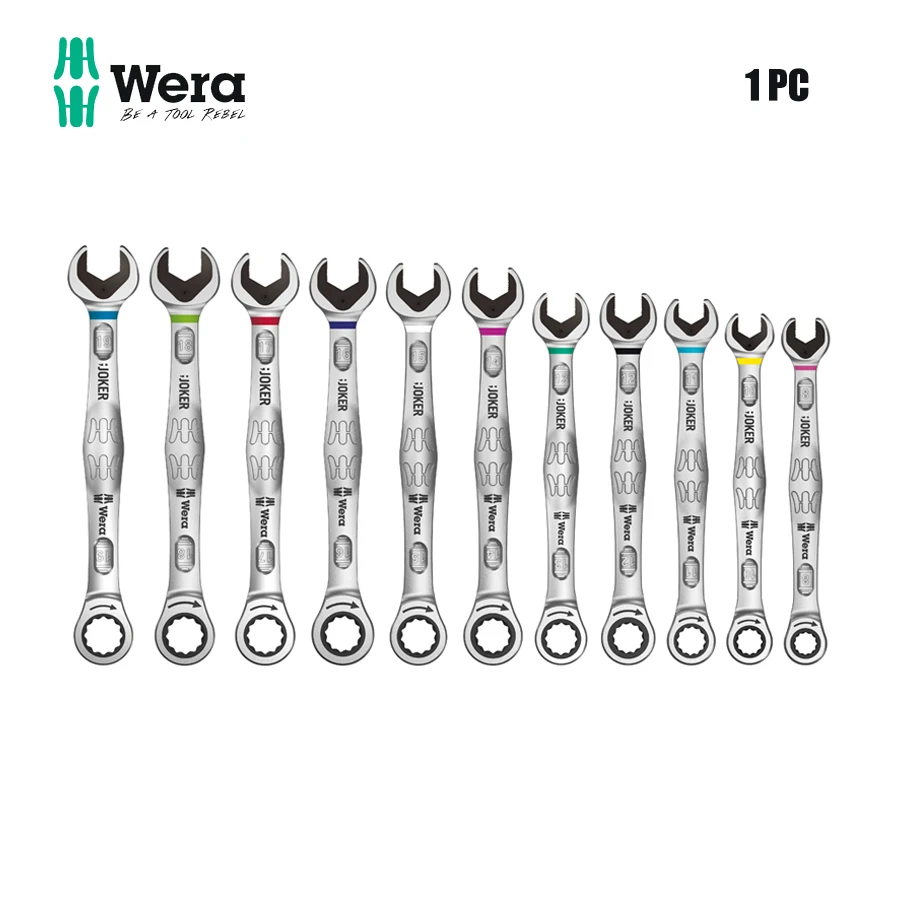 Wera Joker 래칫 콤비네이션 렌치, 다목적 더블 헤드 매화, 실험실 절약 스패너, 수리 도구 6000 | 6001, 1 개