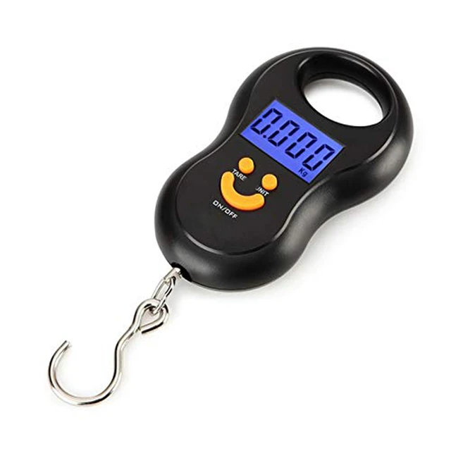 Hordozható 50 Kg 10 G Függő Léptékű Led -Es Háttérvilágítás Digitális Méretarányú Elektronikus Halászati ​​Súlyok Zseb Kis Poggyászok Fekete - Image 6