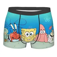 Men Kawaii SpongeBobed Boxers Fun Underwear Boxer Shorts 1