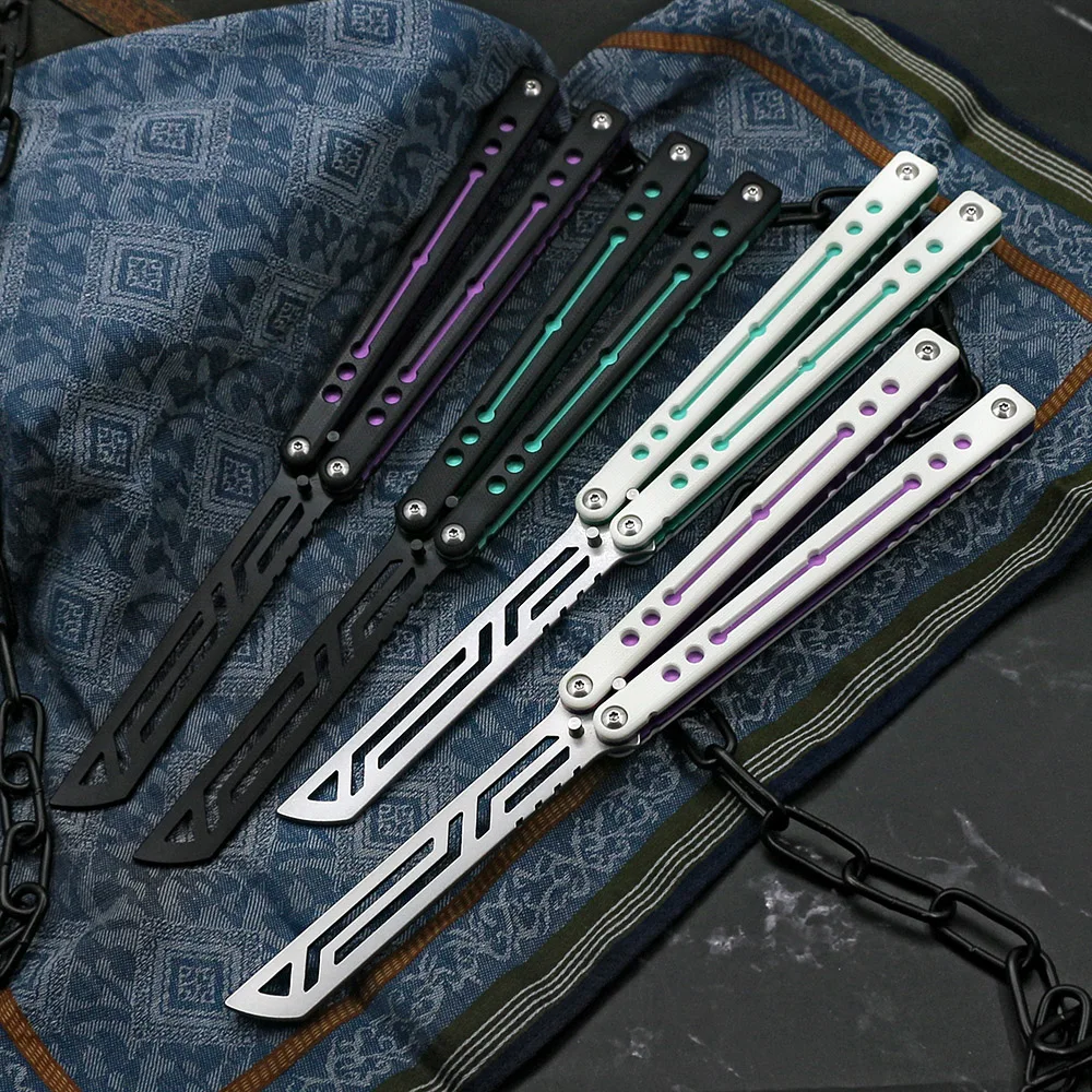 

Magic Nautilus Butterfly Trainer Knife Stainless Steel Blade G10+ Aluminum Aluminum 6061-T6 Handles Hunting Survival Knife EDC