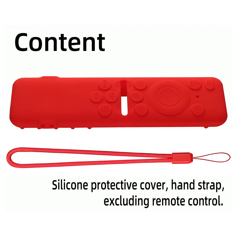 Remote Control Case Silicone Drop-Proof Shell Shockproof with Detachable Lanyard for Samsung BN59-01432A BN59-01432B BN59-01432D