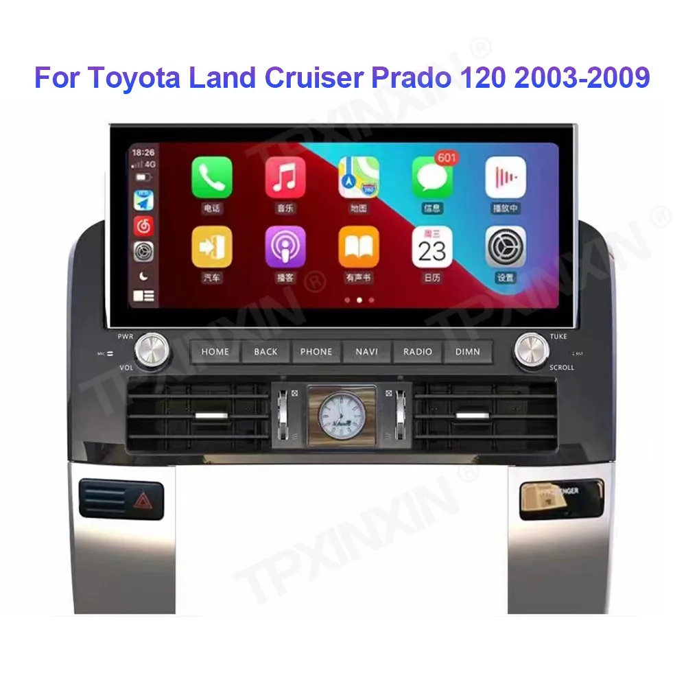 Autoradio Android 13 9.7 Pouces Pour Toyota Land Cruiser Prado 120 / Lexus GX470 (2002-2009) - 2+64Go, GPS, CarPlay, Android Auto, DAB+