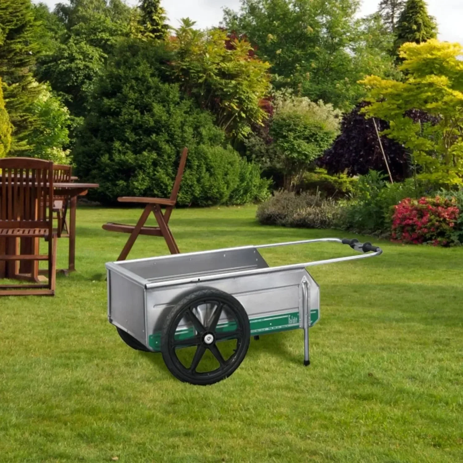 Company Foldit Do It All Portable Rust Corrosion Resisting Aluminum Folding Utility Cart with 300 Pound Capacity, Silver