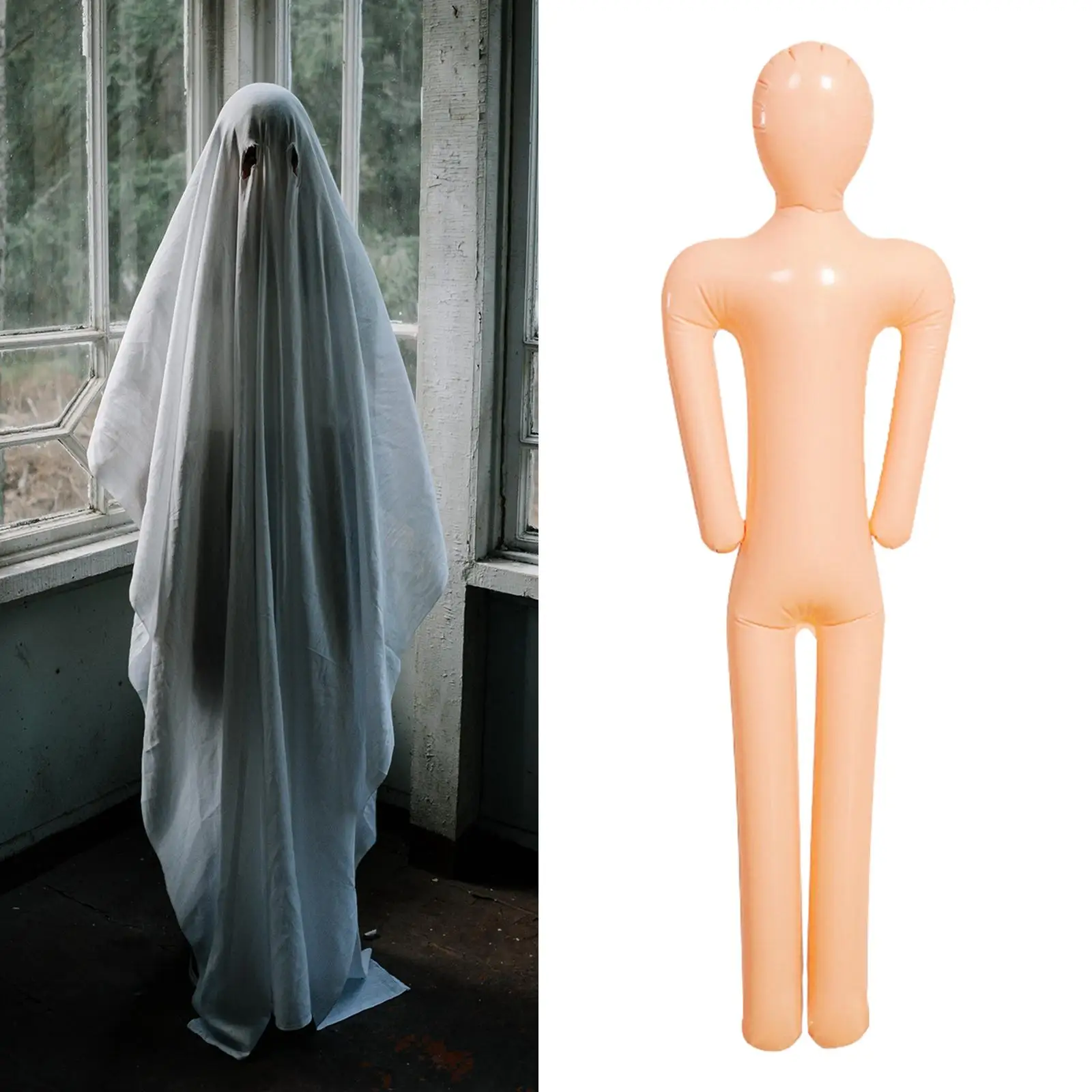 Inflatable Mannequin party Prop Cosplay role clothes display 4.9ft DIY Xmas Halloween Decorations For House Patio Yard Decor foam mannequin head female mannequins pvc mannequin feet