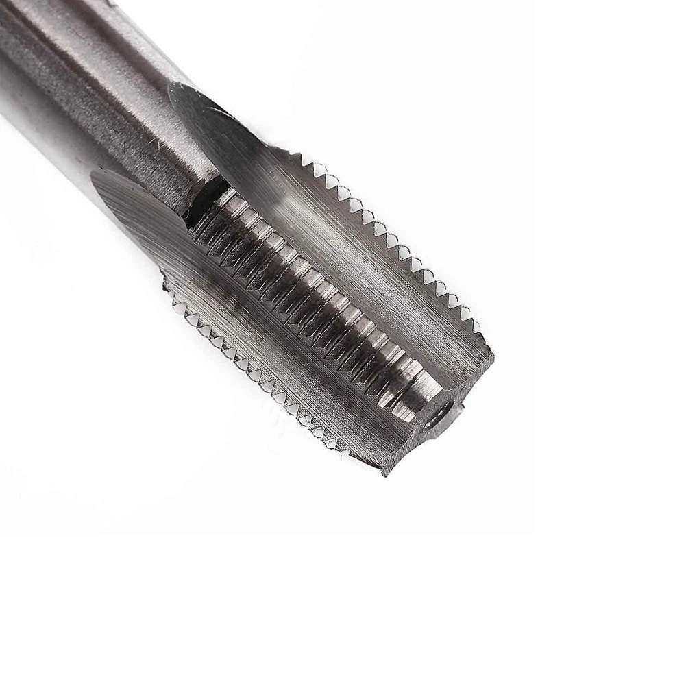 Schnellarbeitsstahl-Gewindebohrer mit Schraubgewinde, 3/8-18 NPT-Kegelrohrgewindebohrer zum Schneiden von Rohren, Innengewinden, Wartung, Reparatur, Handwerkzeuge – Detail 9