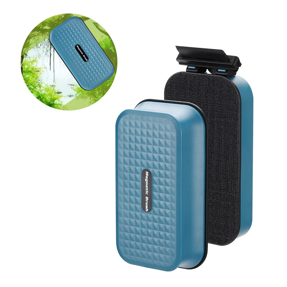 Acquario Spazzola Magnetica Vetro Galleggiante Alghe Raschietto Curva Detergente Per Vetro Mini Strumento Scrubber Serbatoio Di Pesce Magnete Per La P