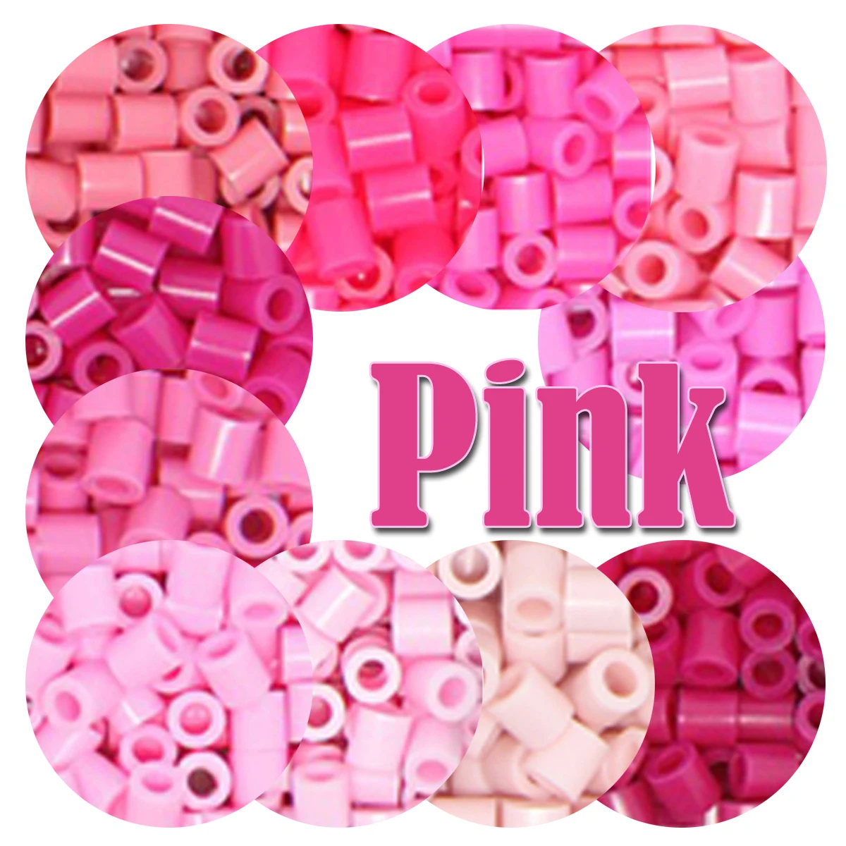Pink Color 5mm Beads 1000PCS Pixel Art Hama Beads for Kids Iron Fuse Beads Diy Puzzles Gift Children Toys